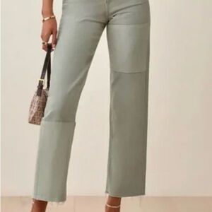 Reformation Sage Green Jeans